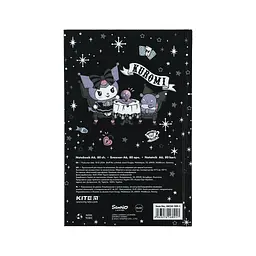 Блокнот Kite А6 Kuromi, тверда обкладинка, 80 аркушів, клітинка (HK24-199-1) - мініатюра 4