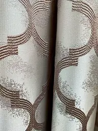 Комплект штор з малюнком "Хвилясті вензелі" пудровий 300х240 - мініатюра 3