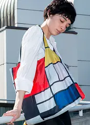 Сумка шоппер LOQI PIET MONDRIAN Composition Red Yellow Blue And Black (PM.CO.R) - мініатюра 2