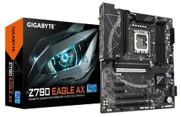 Материнська плата LGA1700, Gigabyte Z790 EAGLE AX, Z790, 4xDDR5, Int.Video(CPU), 4xSATA3, 3xM.2, 1xPCI-E 5.0 x16, 1xPCI-E 4.0 x16, 1xPCI-E 3.0 x16, 2xPCI-E 3.0 x1, Realtek 7.1, Realtek 2.5GbE, WiFi 6E, Bluetooth 5.3, 9xUSB3.2/6xUSB2.0, HDMI/DP, ATX