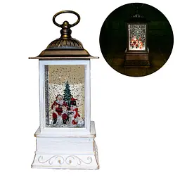 Новорічний світильник-нічник XMAS WDL-24004 Snow Water Lantern, різдвяний ліхтар з ефектом снігу - мініатюра 6