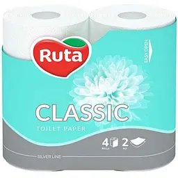 Туалетний папір RUTA Classic 4 рулони 2шт білий