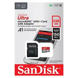 Карта пам'яті SanDisk 256GB microSDXC class 10 UHS-I Ultra (SDSQUAC-256G-GN6MA) - мініатюра 5