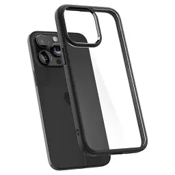 Прозорий чохол Spigen Ultra Hybrid Matte Black для iPhone 15 Pro (ACS06713) - мініатюра 2