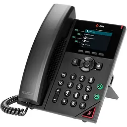 Poly SIP-телефон OBi VVX 250, 4 лінії, PoE, чорний