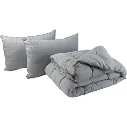 Набір Руно Soft Line: ковдра 200х220 см + 2 подушки 50х70 см сірий (925.52_Soft Line)