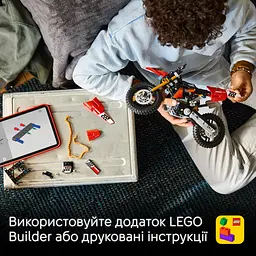 Конструктор LEGO Technic Мотоцикл Ducati Desmo450 MX Factory 457 ел. (42238) - мініатюра 15
