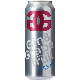 Напій слабоалкогольний Tairovo Gin With Grapefruit Taste газований 7% 0.5 л