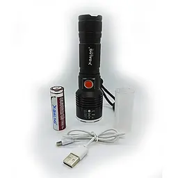 Ручний ліхтар BL-P07-P50 zoom + microUSB 18650 (3xAAA) 5 режимів - мініатюра 4