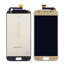 Дисплей для Samsung J330 Galaxy J3 2017 із золотистим тачскрином із регульованою підсвіткою