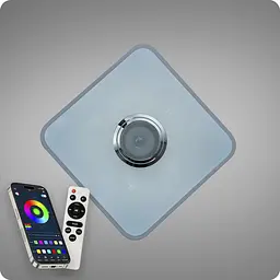 Люстра світлодіодна 517 Dlight RGB з пультом і колонкою 45Вт Білий (02152) - мініатюра 8