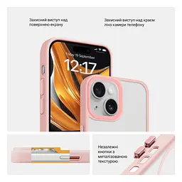 Чехол для Apple iPhone 14, Uniq MagCase, розовый, противоударный, панель-накладка с MagSafe, ударопрочный TPU+PC, с магнитом MagSafe, поддержка полноценной беспроводной зарядки, ArmorStandart (ARM75291) - мініатюра 3