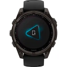 Смарт-годинник Garmin Fenix 8 Solar Sapphire 47mm Carbon Gray DLC Titanium with Black/Pebble Gray Silicone Band (010-02906-11) [115067] - мініатюра 8