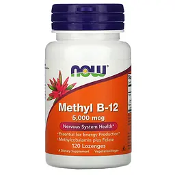 Фолієва Кислота та Вітамін В12 Methyl B-12 5000мкг - 120 льодяників