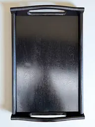 Складаний кавовий столик для сніданку в ліжко чорний 42×28×17 см №3 - мініатюра 7