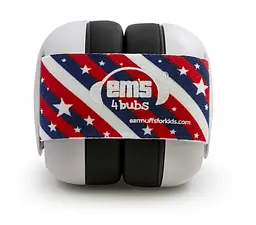 Дитячі протишумні навушники EMS от 0 до 18 мес 4 Bubs, Червоно-синя смужка, Білий (943-02) - мініатюра 2