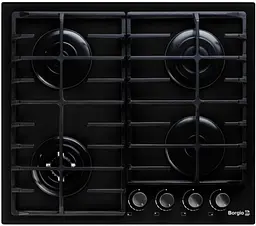 Варильна поверхня газова Borgio 6192-17 FFD black Glass