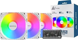Комплект вентиляторів MONTECH E28 ARGB 120MM 3 PACK (W)