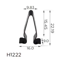 Скоба В=22 Д=15.5 Ш=9 багажника Mercedes, Volkswagen, Audi, Seat, Skoda (4A0867276) (H1222) - мініатюра 2