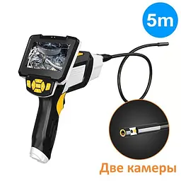 Ендоскоп для авто технічний з 2-ма камерами Inskam 112-10 Dual, 8 мм, з 4.3" екраном, Full HD запис, кабель 5 метрів (100732) - мініатюра 2