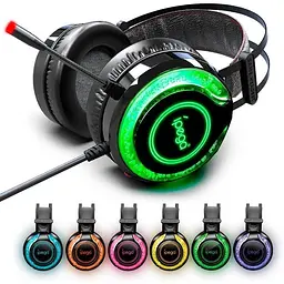 Ігрові навушники iPega PG-R015 Gaming headset with RGB 3.5 mm з шумозаглушенням - мініатюра 5