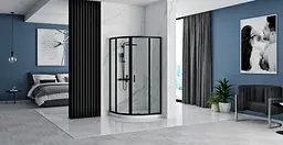 Душова кабіна Rea Look black 80x80 REA-K7902, Чорний матовий, Універсальна - мініатюра 2