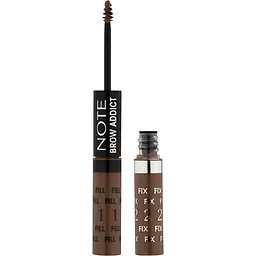 Тінт та гель для брів 2 в 1 Note Cosmetique Brow Addict Tint & Shaping Gel Light Brown відтінок 2, 10 мл - мініатюра 5