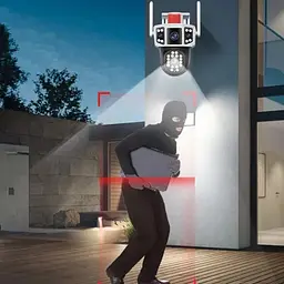 Вулична поворотна камера відеоспостереження 2 об'єктива WiFi 3MP FullHD YC101 IP - мініатюра 4