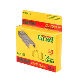Скоби 14×11.3мм гартовані 1000 шт GRAD (2812245) - мініатюра 2