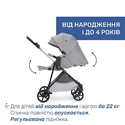 Коляска 2 в 1 Chicco Seety Сіра (87097.56.01) - мініатюра 8