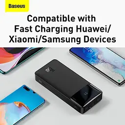 УМБ Baseus Bipow Digital Display Power Bank 20000mAh 15W (PPDML-J01) чорна - мініатюра 5