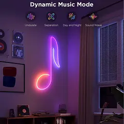Стрічка світлодіодна розумна Govee H61D3 Neon Rope Light 2, 5м, RGBIC, WI-FI/Bluetooth, білий - мініатюра 2