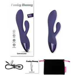 Вібратор-кролик Love To Love Funky Bunny Midnight Indigo: Грайлива подвійна стимуляція Індіго - мініатюра 6