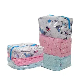Набір вакуумних пакетів 10 шт 60*80 компактне зберігання одягу, ковдр, подушок і сезонних речей 600 - мініатюра 3