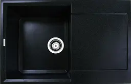 Кухонна мийка Adamant HORIZON чорний металік 780x495x230 мм, з крилом 78 см