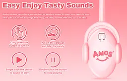 Льодяник Amos Tasty Sounds Audio Lollipop Lychee Flavor 12г - мініатюра 5