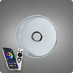 Люстра світлодіодна 517 Dlight RGB з пультом і колонкою 80Вт Білий (02160) - мініатюра 8