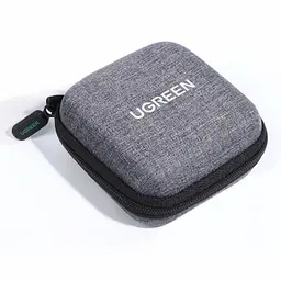 Чехол-органайзер для наушников и цифровых аксессуаров UGREEN LP128 для хранения кабелей и зарядного устройства сетчатый карман на молнии прочная молния с плавным ходом защита от сжатия защита от ударов защита от брызг устойчивость к царапинам мягкие внутренние слои серый (70577)