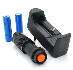 Ліхтарик ручний KAMASTAR KM82, 1LED CREE Q5, 3 W, 3 режими, ZOOM, АА/1300mah, IP40, СЗП, 82х26х26 - мініатюра 2