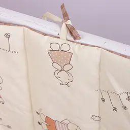 Захисний борт в ліжечко MirSon Kids Time 18-0009 Happy Hipos, бежевий - мініатюра 4