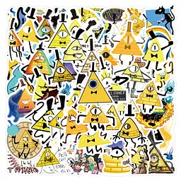 Стікерпак Білл Шифр Гравіті Фолз Набір наклейок GeekLand Bill Cipher Gravity Falls 60 штук - мініатюра 3