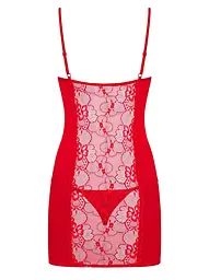 Сорочка і стрінги Obsessive Heartina L/XL червоний - мініатюра 6