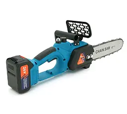 Акумуляторна ланцюгова пила Domotec Chain Saw 12″ 24V, зарядний пристрій + 2 акумулятори - мініатюра 2