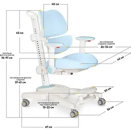 Дитяче крісло Mealux Space Air Blue (Y-609 KBL) - мініатюра 2