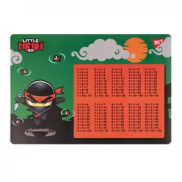 Підкладка для столу Yes Ninja з підказками таблиця множення А3 зелена (492252)