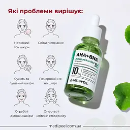 Сироватка для обличчя Medi-Peel AHA BHA Amino Cica-Nol B5 Ampoule відлущувальна 30 мл - мініатюра 6