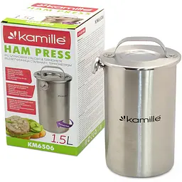 Прес для шинки Kamille з нержавіючої сталі з термометром 1.5 л (6506) - мініатюра 6