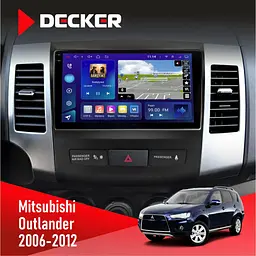 Штатна магнітола Mitsubishi Outlander XL 2006-2012 Decker D9-009 4x64, DSP, 4G, 2k Decker (НФ-00008329)