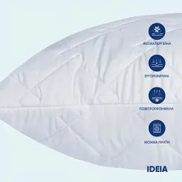 Подушка Ideia Standart зі стібкою антиалергенна 50х70 см біла (8-31096) - мініатюра 7