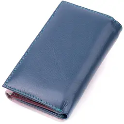 Практичний жіночий гаманець у три складання з натуральної шкіри ST Leather 19445 різнокольоровий - мініатюра 2
